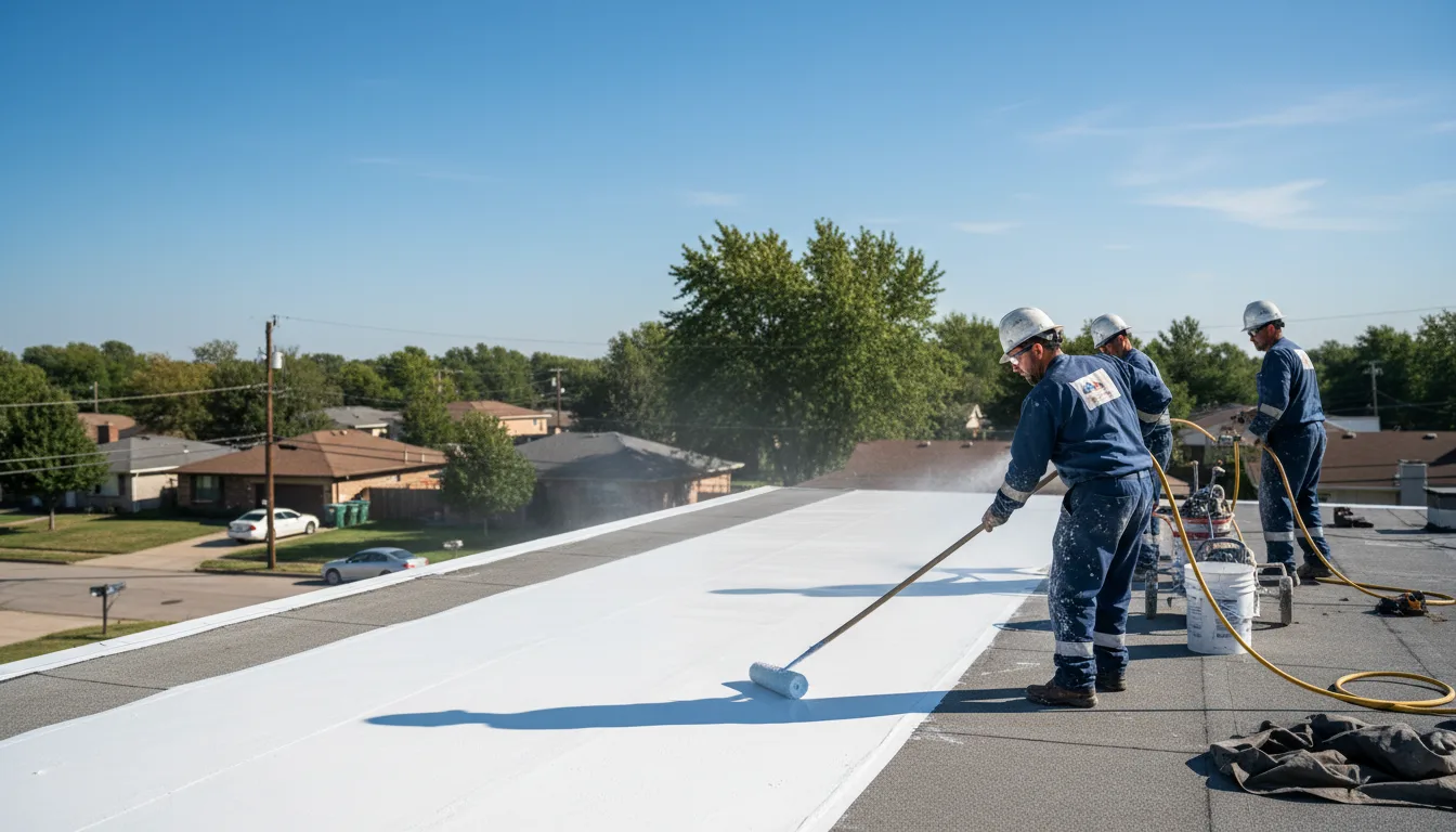 Commercial roof coating in Walcott, IA near me